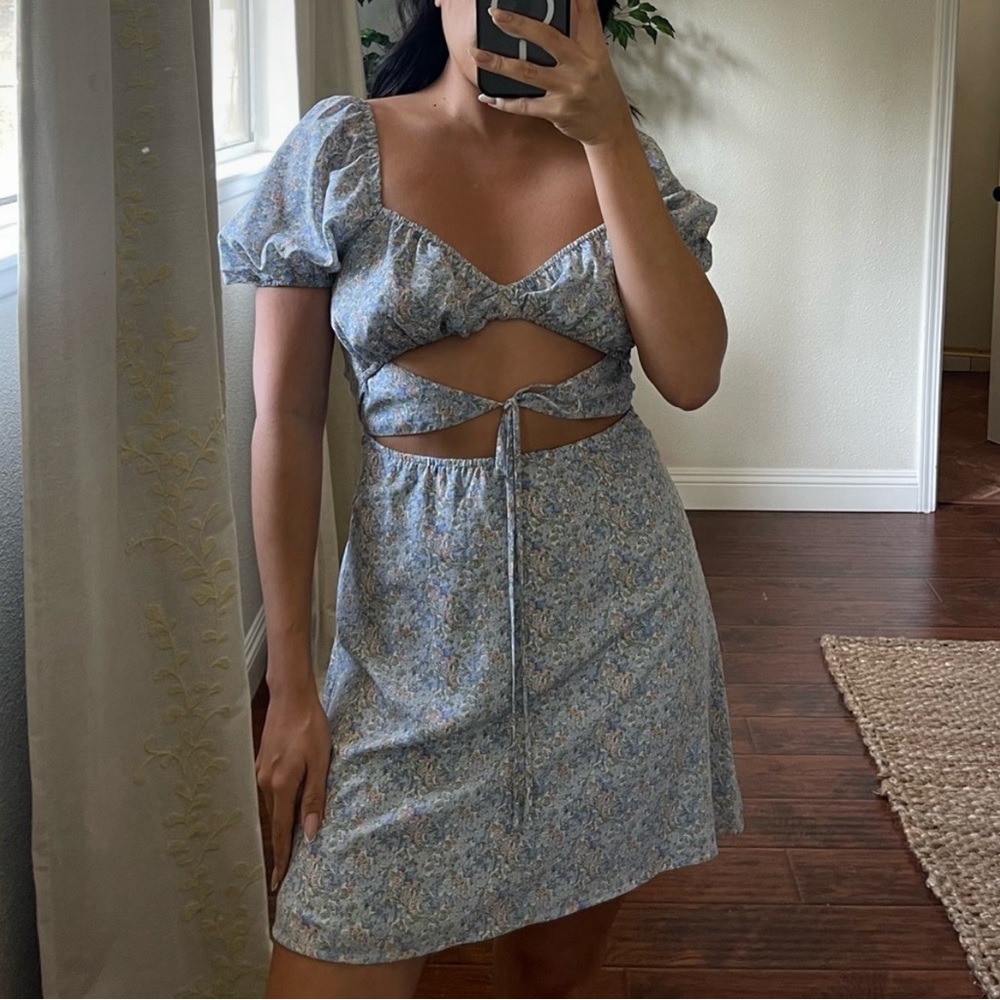 Blue Floral Dress